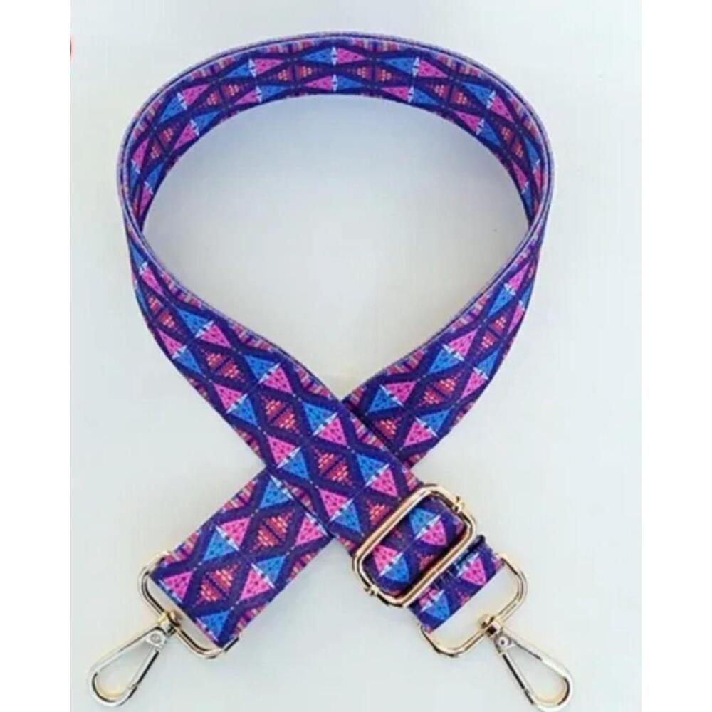 Geometric Pattern Adjustable Purse Strap